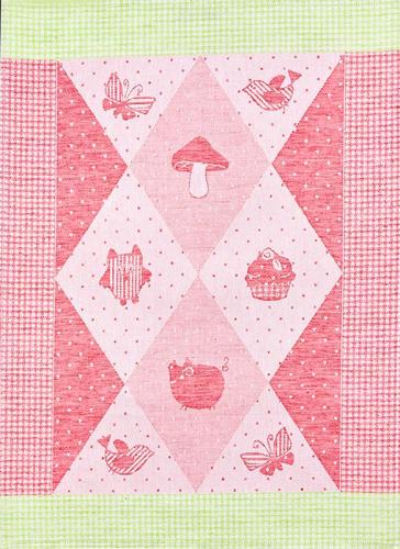 HANDDOEK LENTE PATCHWORK ROOD HANDDOEK LENTE PATCHWORK ROOD